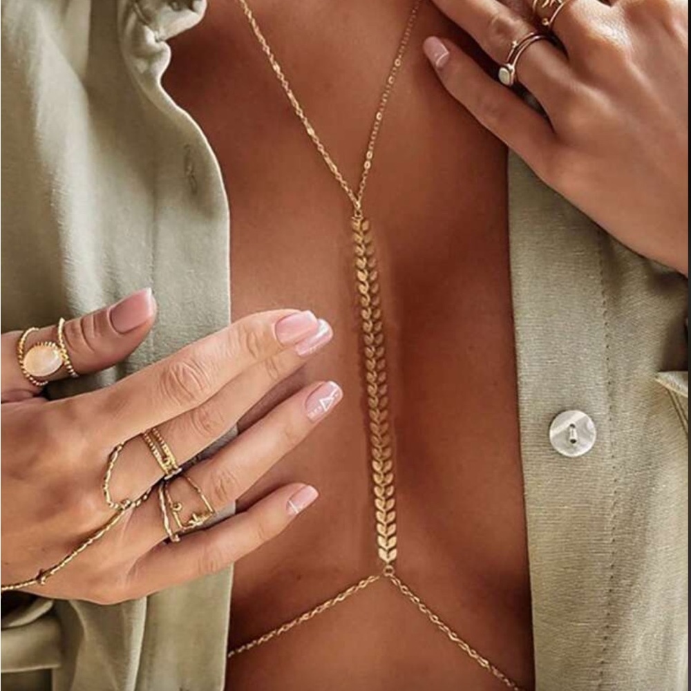 Elegant Gold Body Chain Jewelry